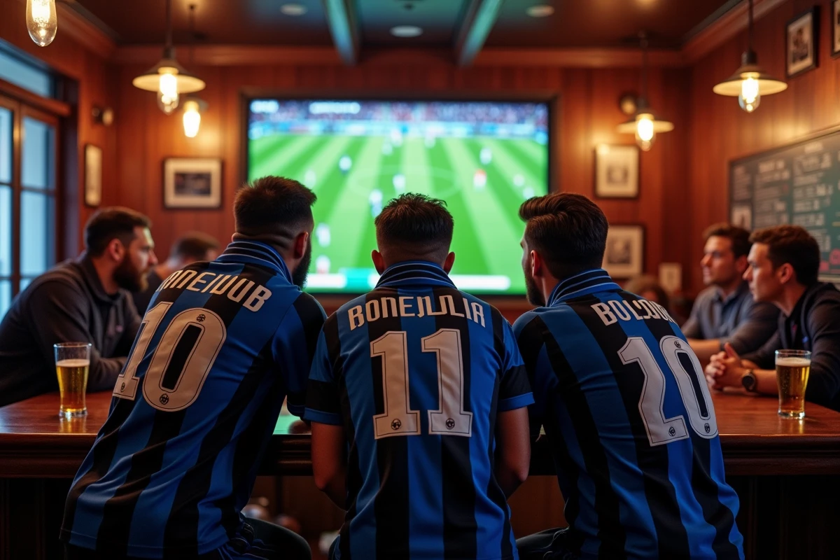Fans français de l'Inter Milan réunis dans un bar parisien pour regarder un match de la Ligue des Champions